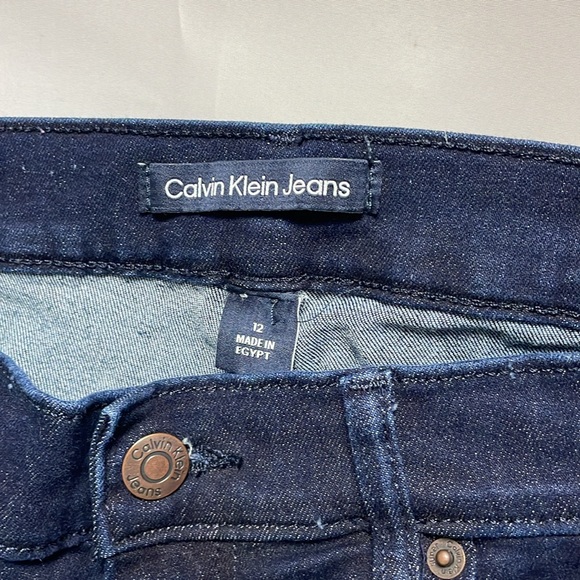 Women’s size 12 Calvin Klein high rise skinny fit repreve ankle blue jeans - Picture 2 of 11